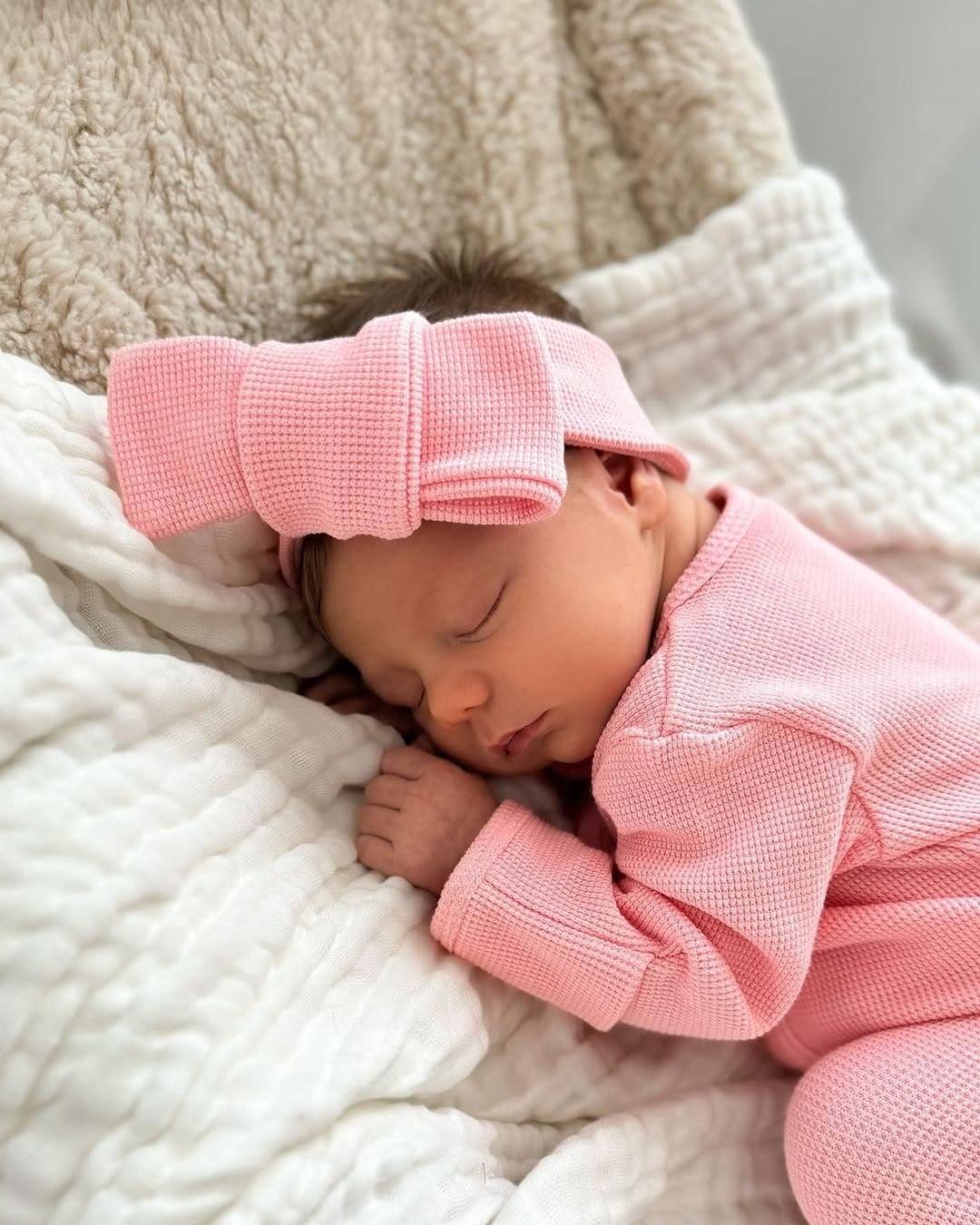 My First Outfit - Bubblegum - Flutter Bum Onesie &amp; Topknot Set