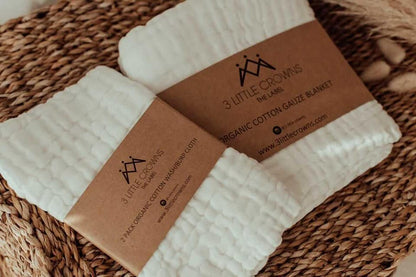 Organic Cotton Gauze Wash Burp Cloth Two Pack