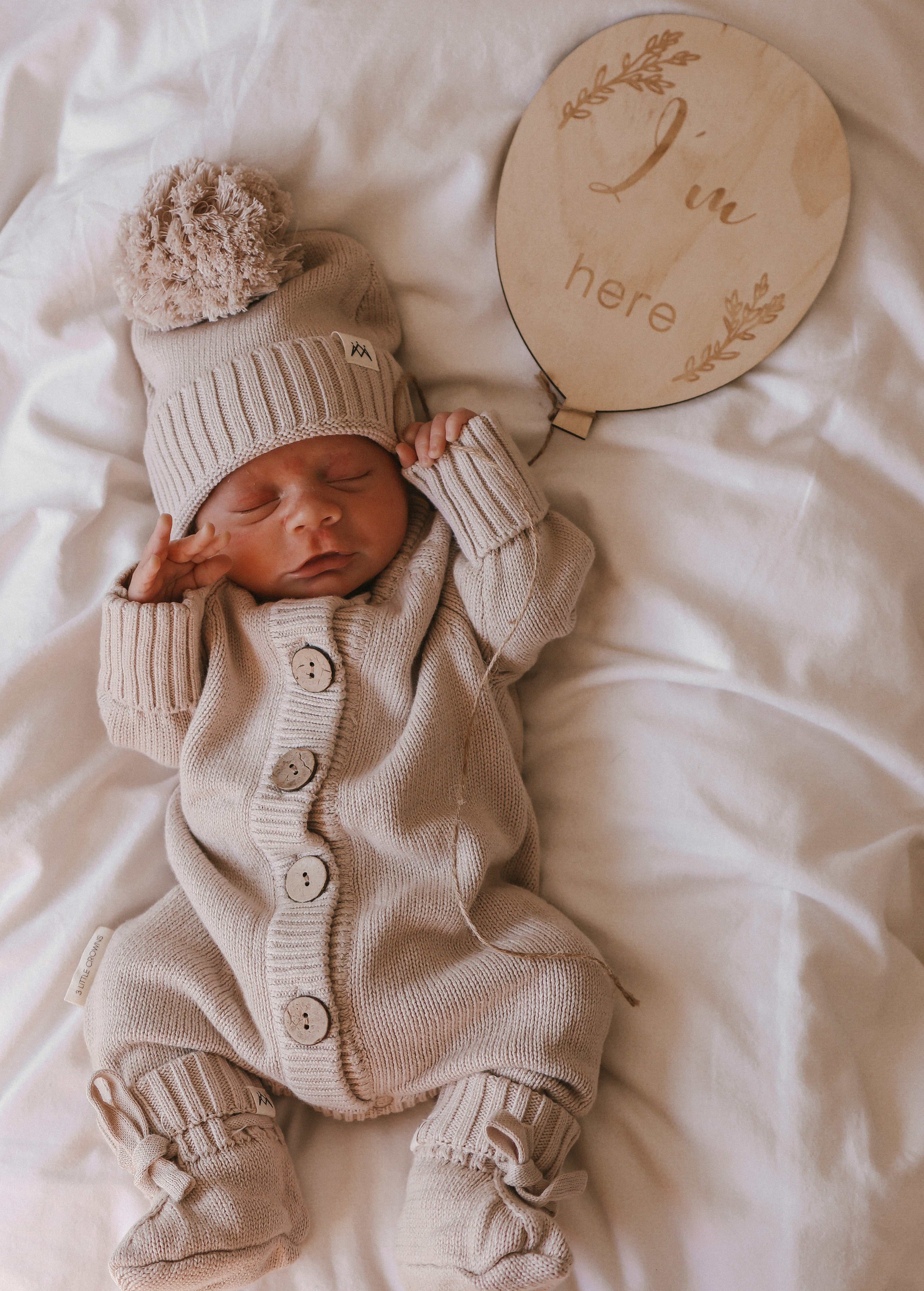 Knitted Beanie - Mushroom