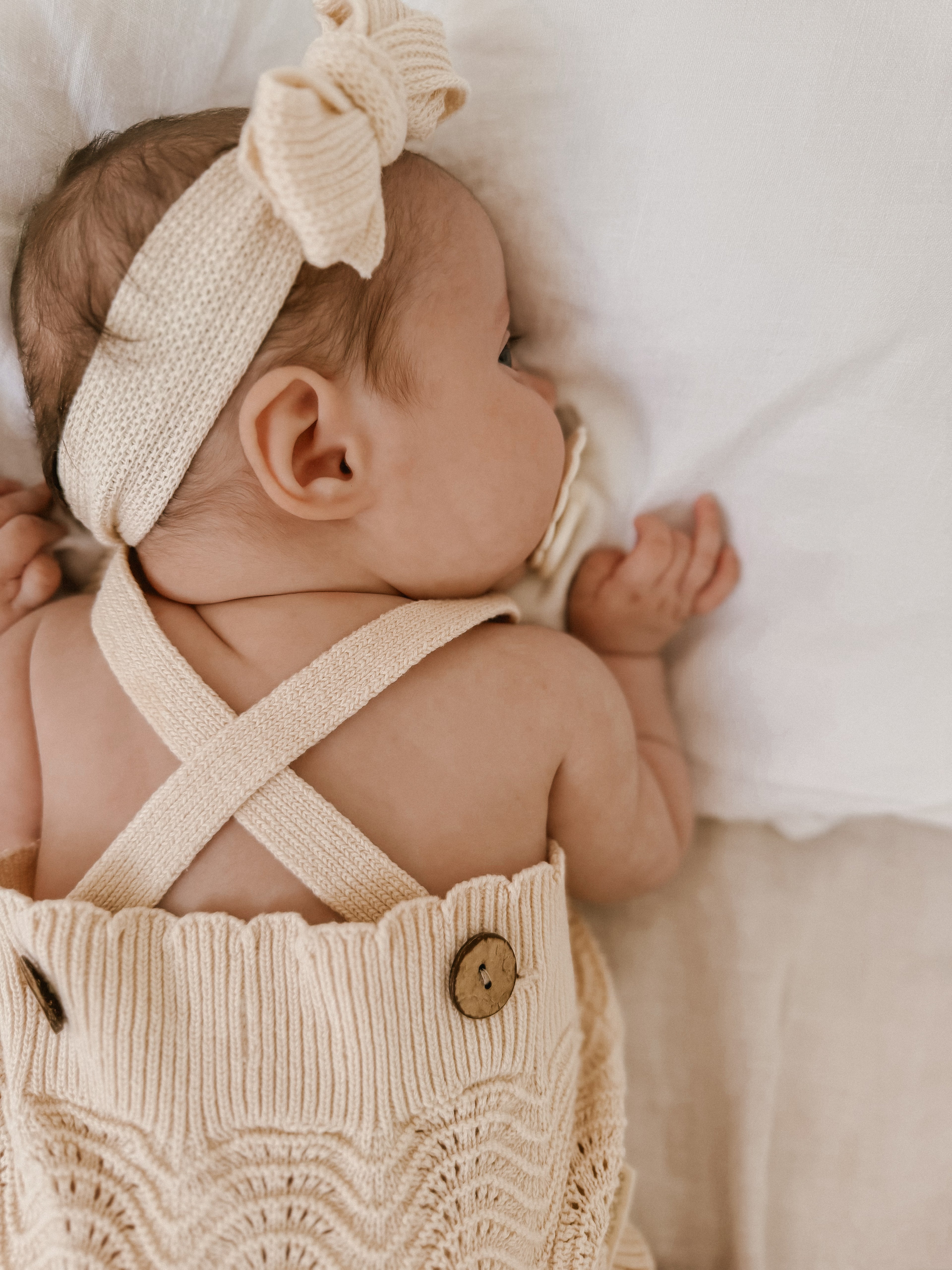 Textured Knit Topknot - Oat