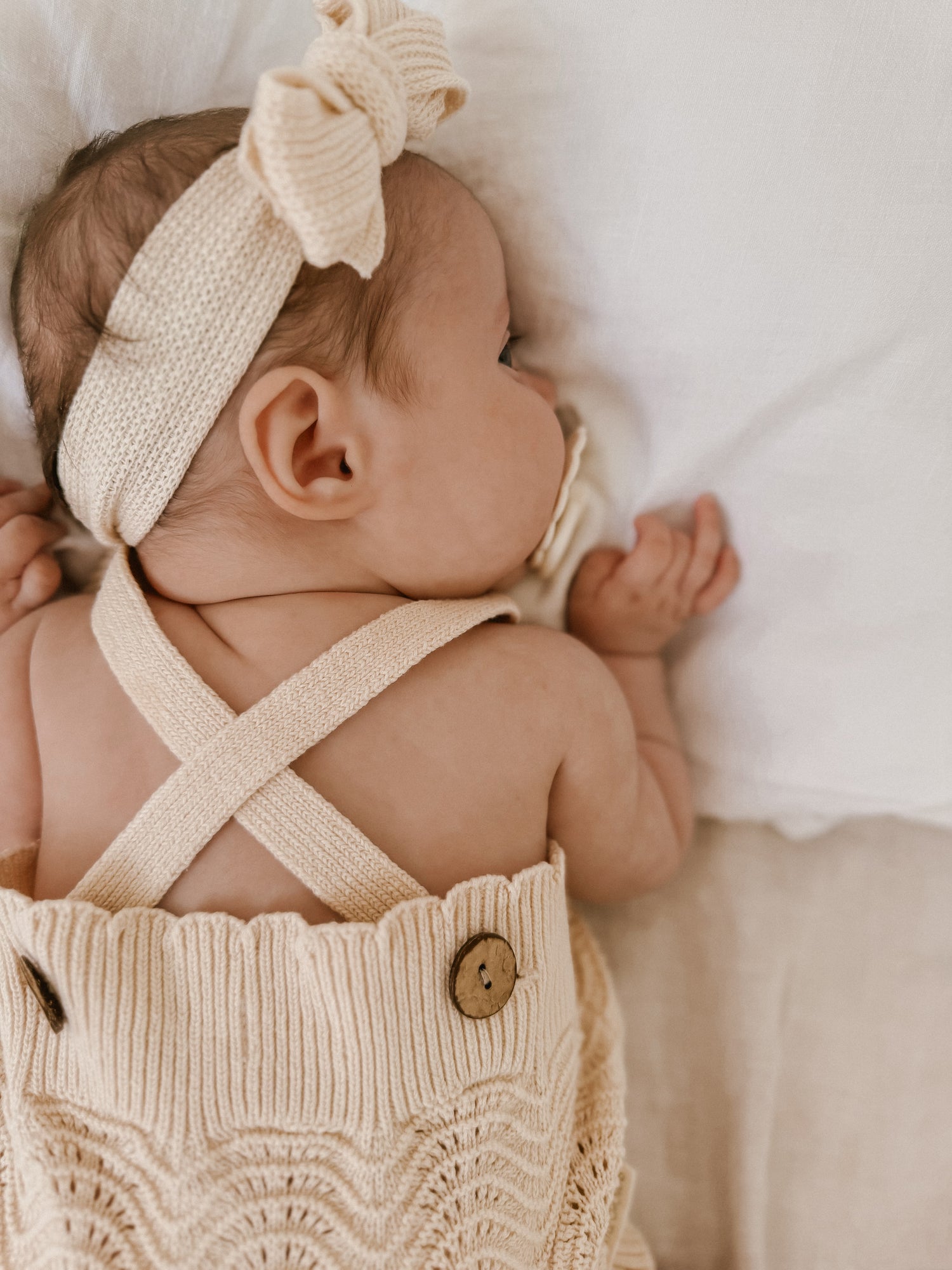 Textured Knit Topknot - Oat