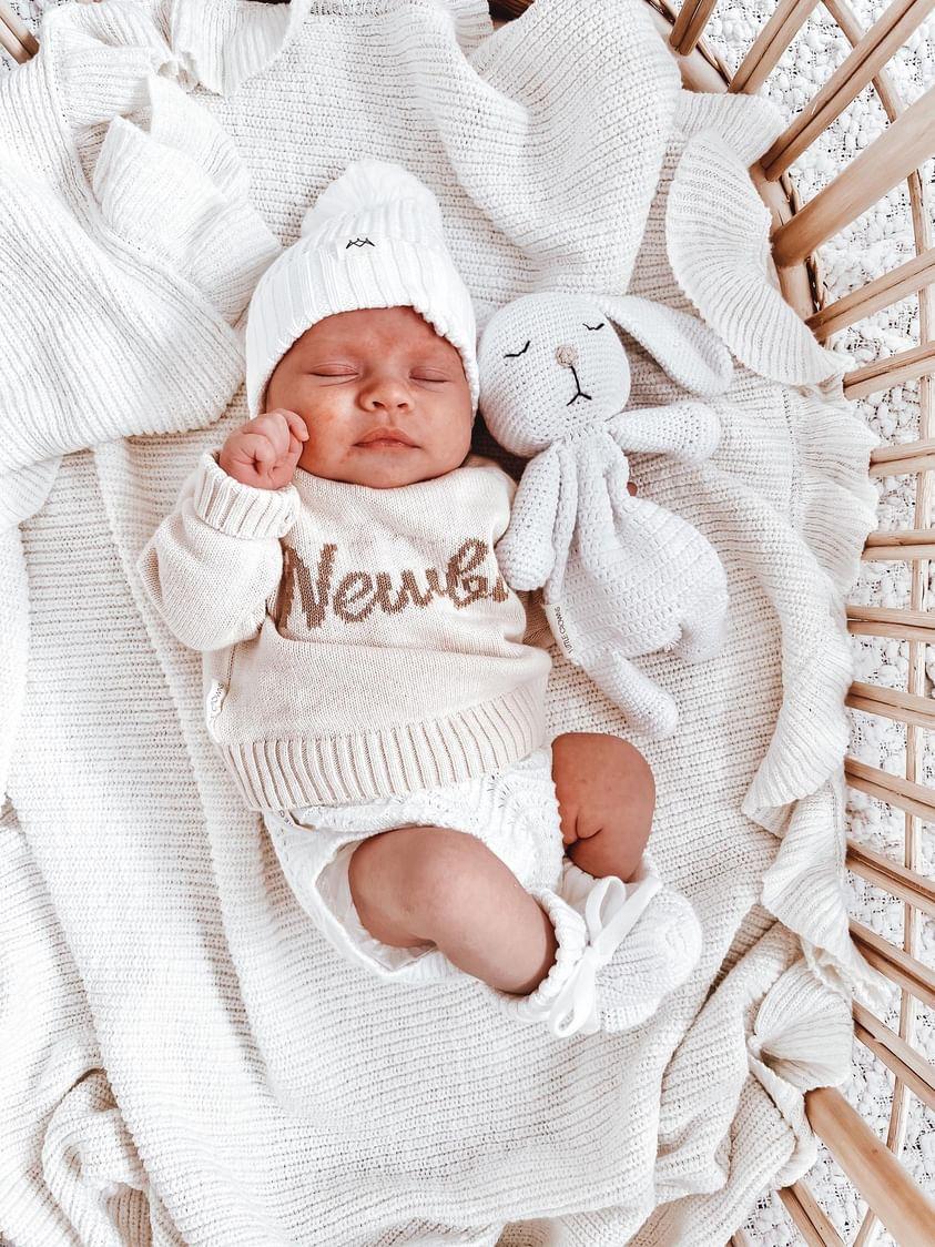 Textured Knit Beanie Ivory