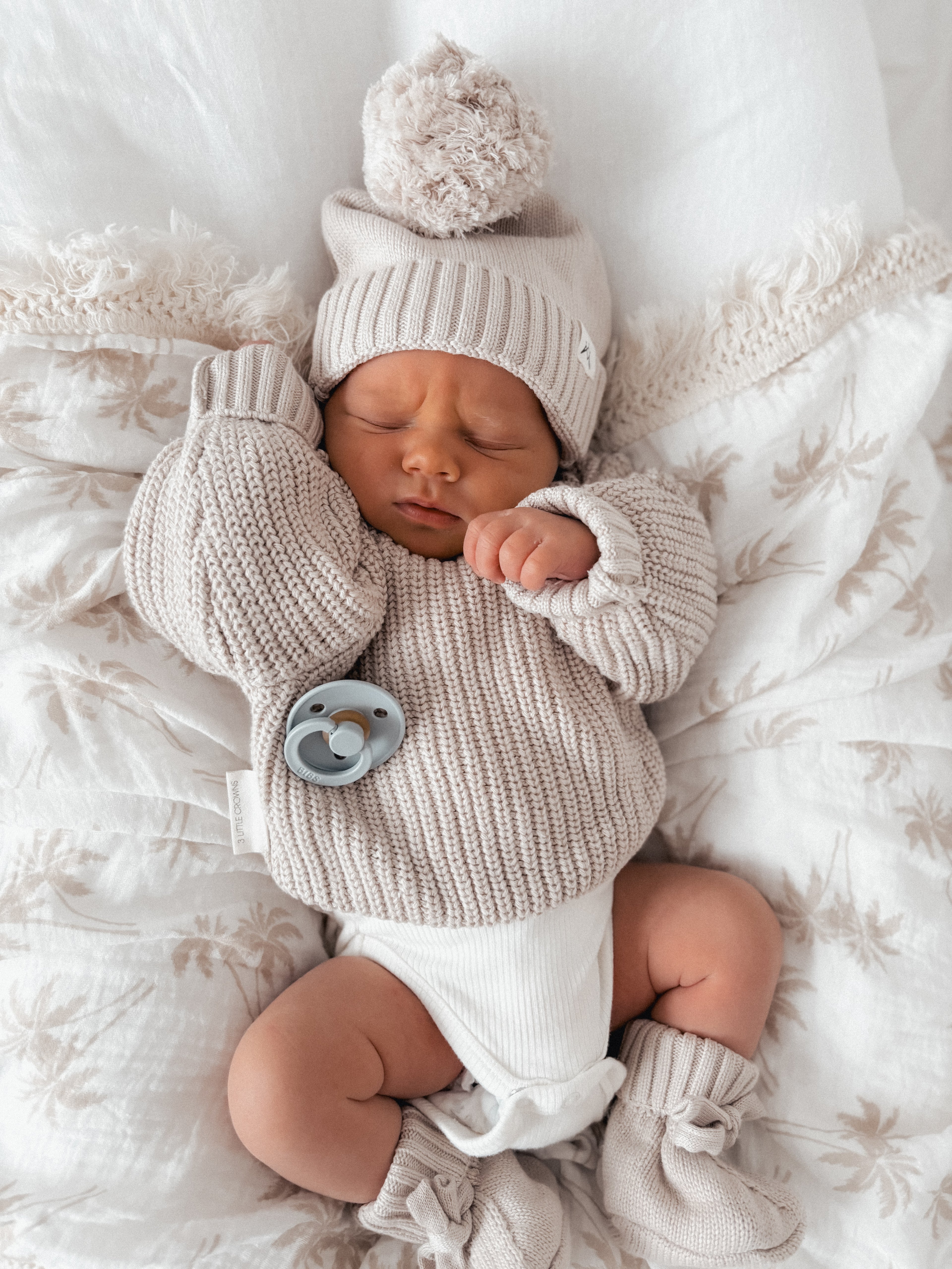 Chunky Knit Jumper - Mushroom