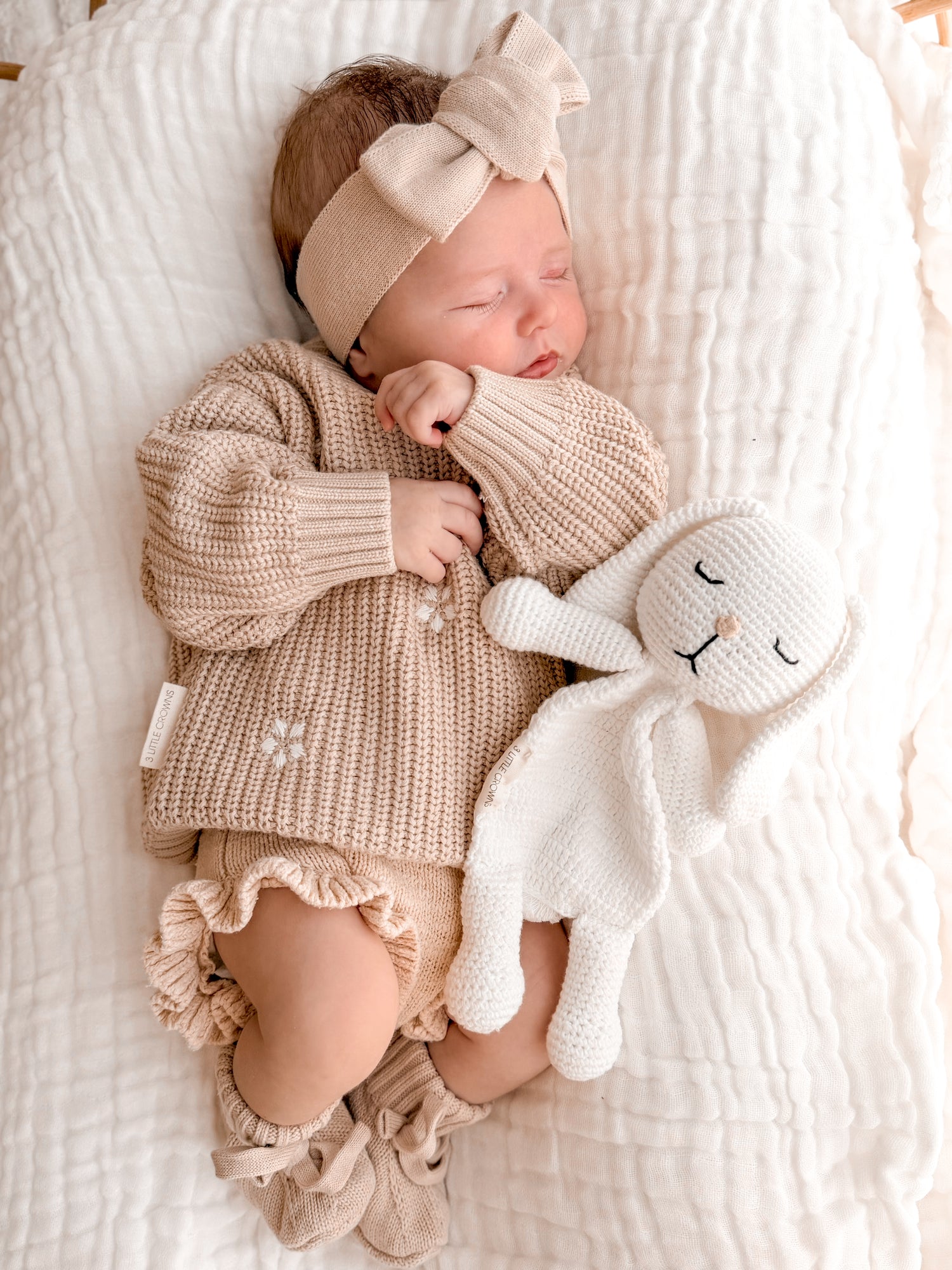 Knitted Booties - Mushroom