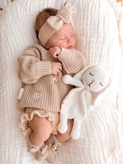 Knitted Booties - Mushroom