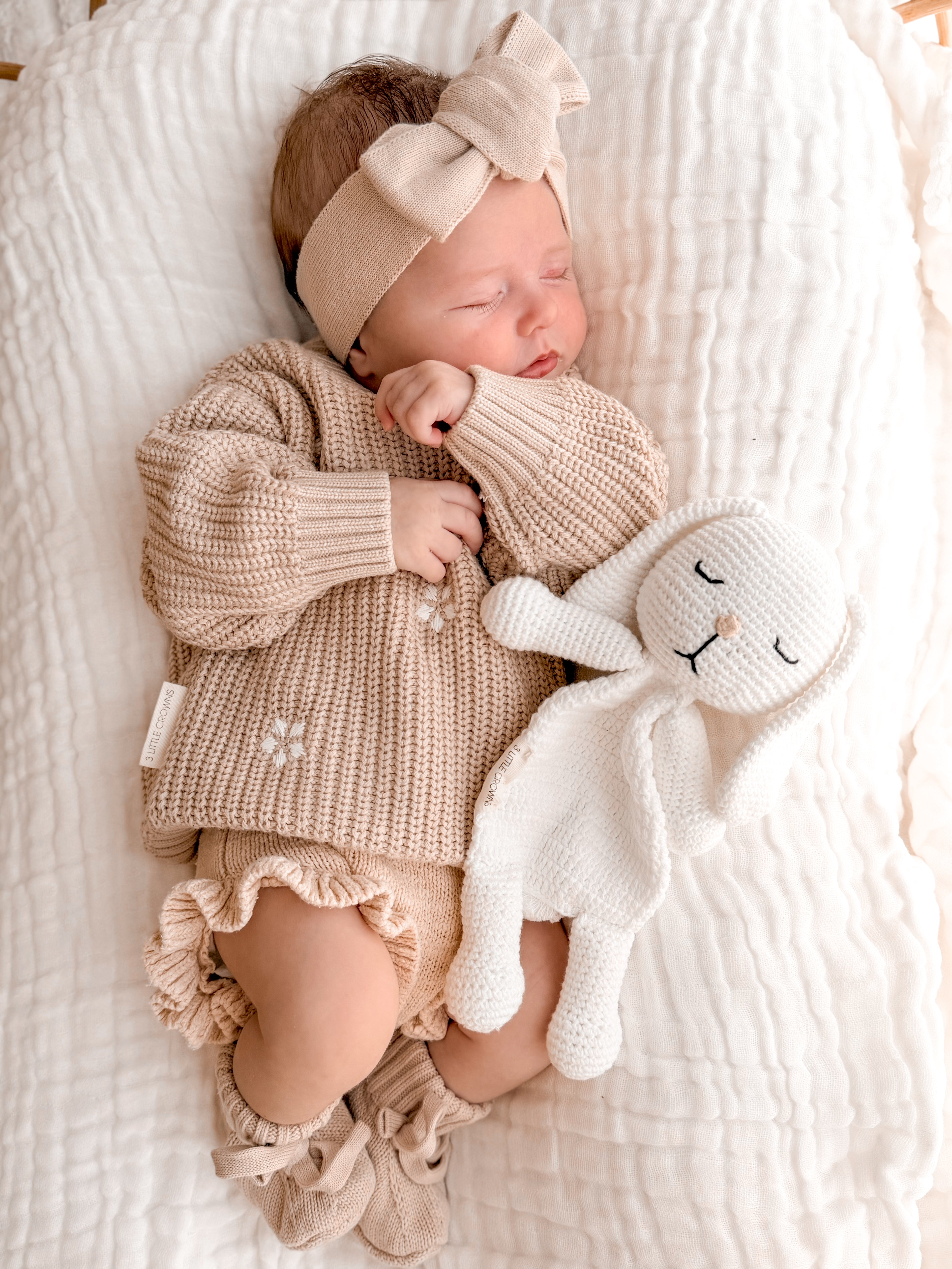 Knitted Booties - Mushroom