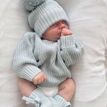 Chunky Knit Jumper - Stormy Blue