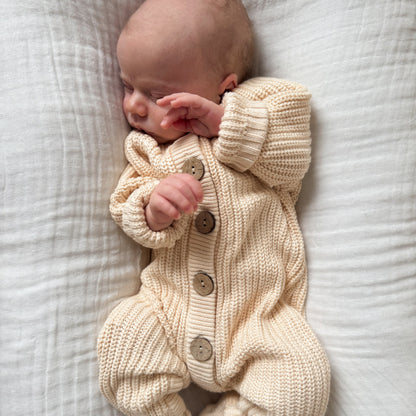 Knitted Romper - Oat