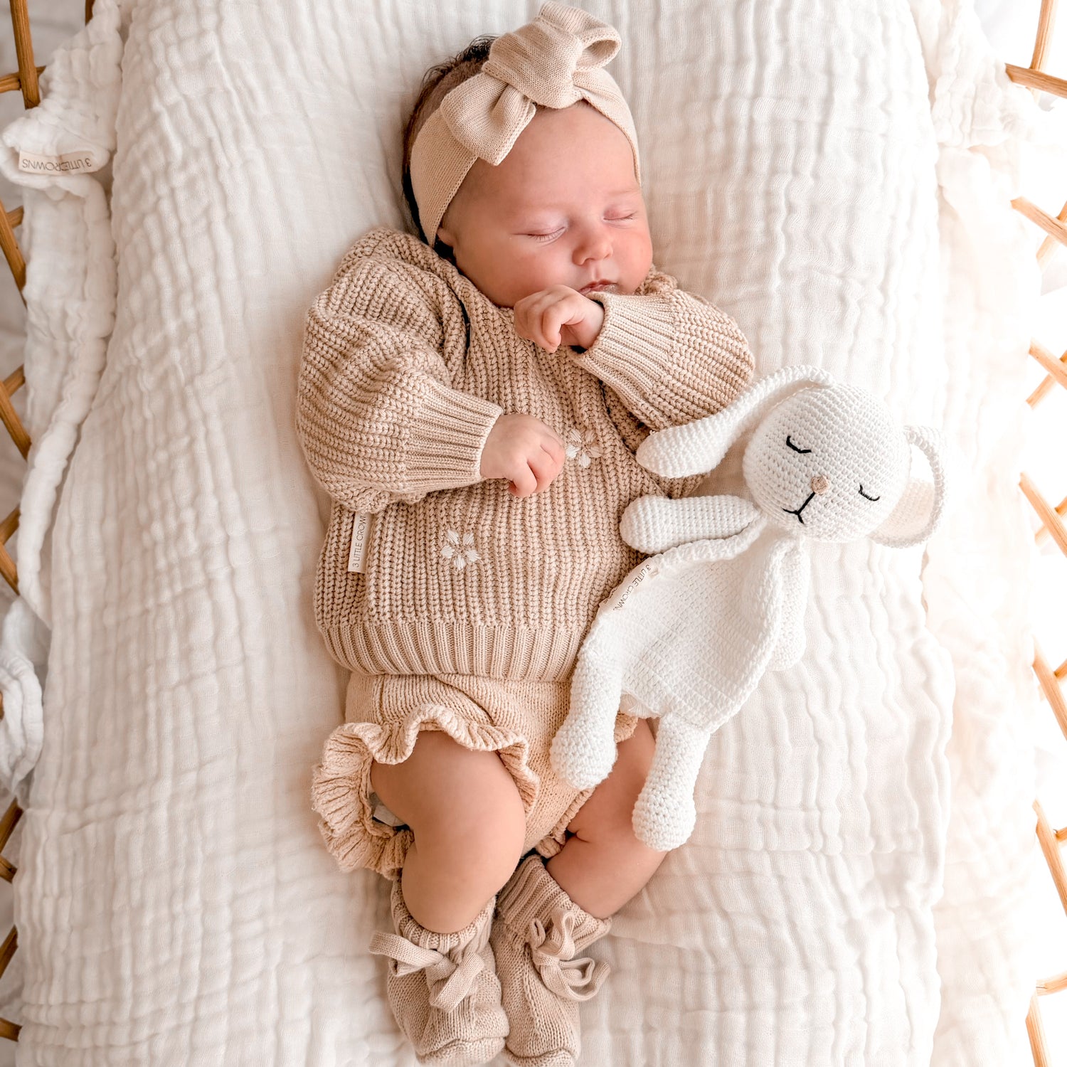 Knitted Booties - Mushroom