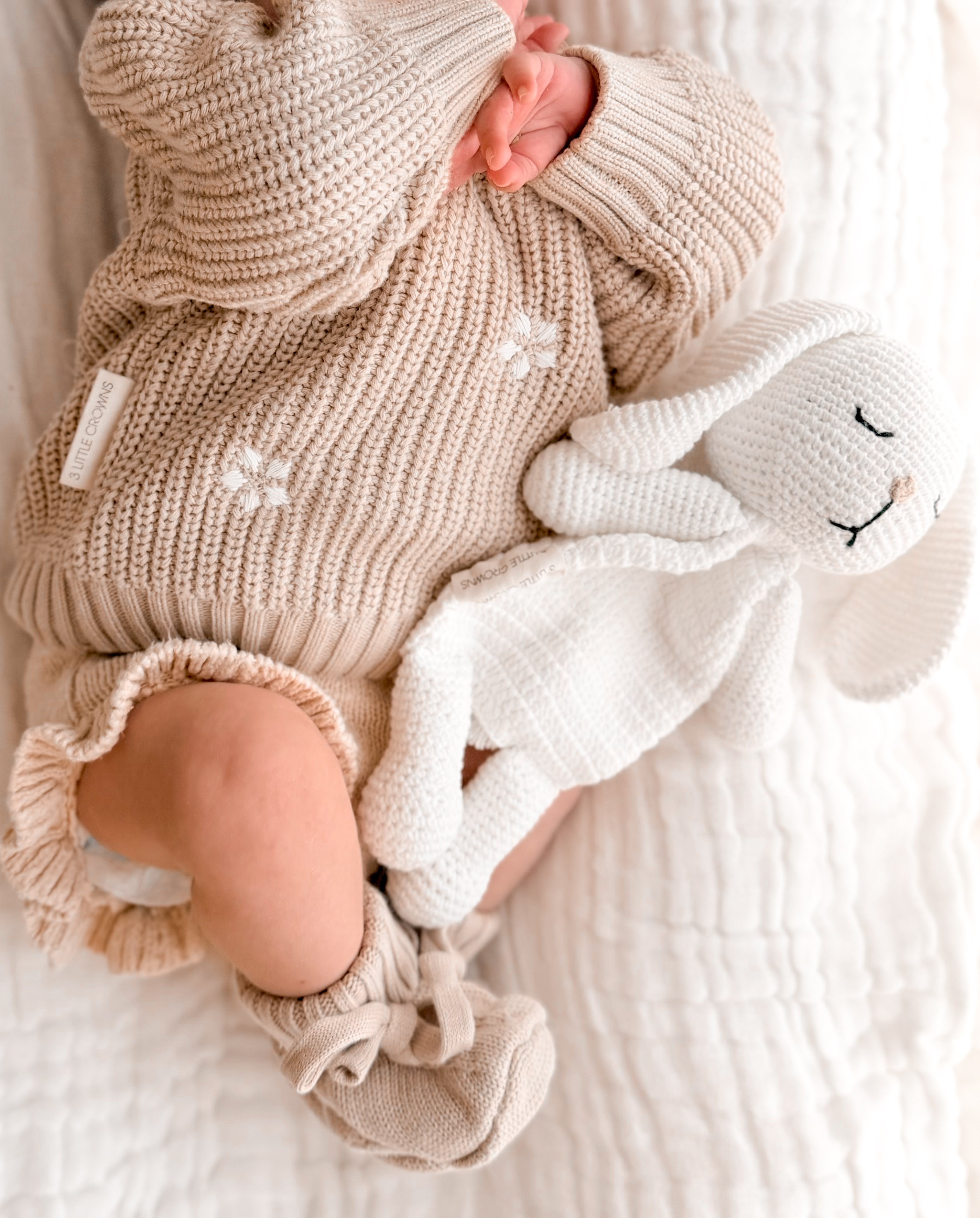 Knitted Booties - Mushroom