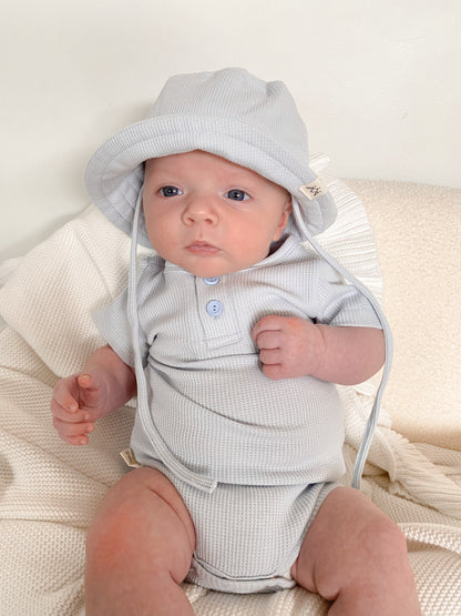 Summer Bodysuit &amp; Sunhat - Sky Blue