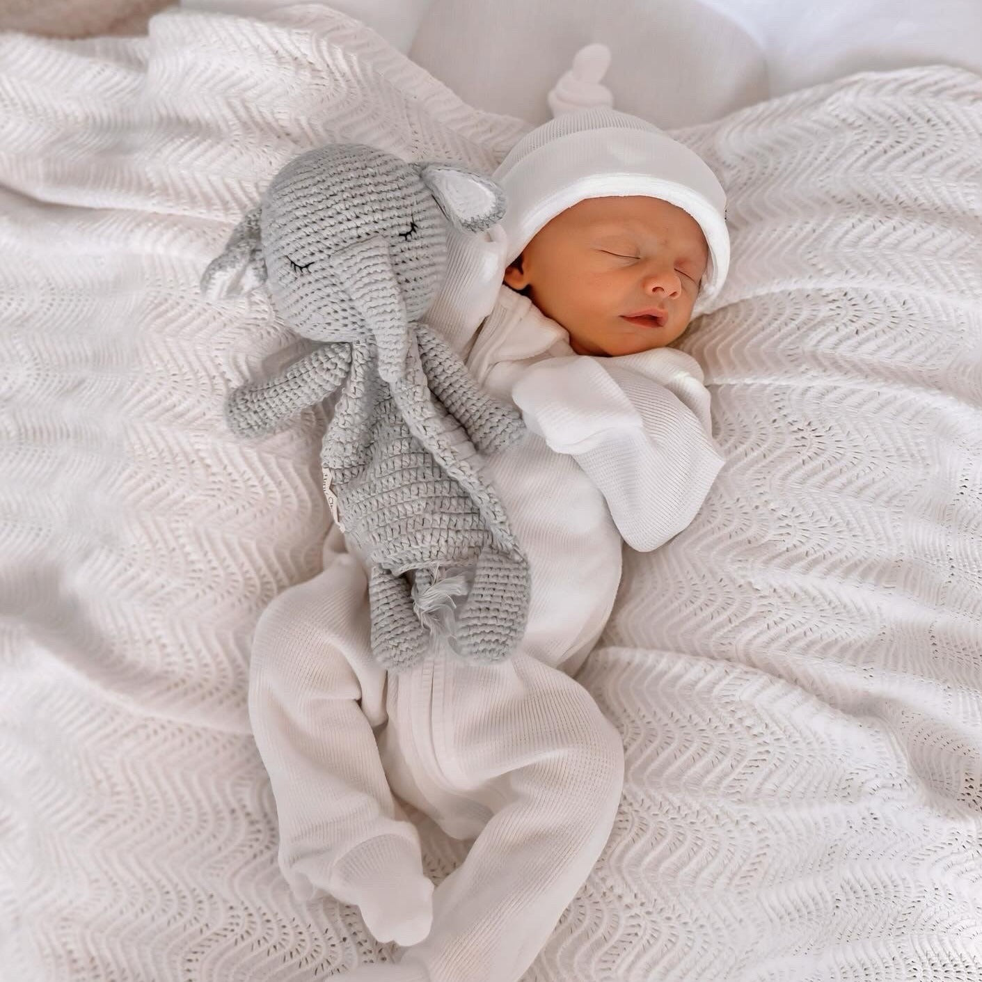 My First Outfit - Powder White- Onesie &amp; Beanie Set