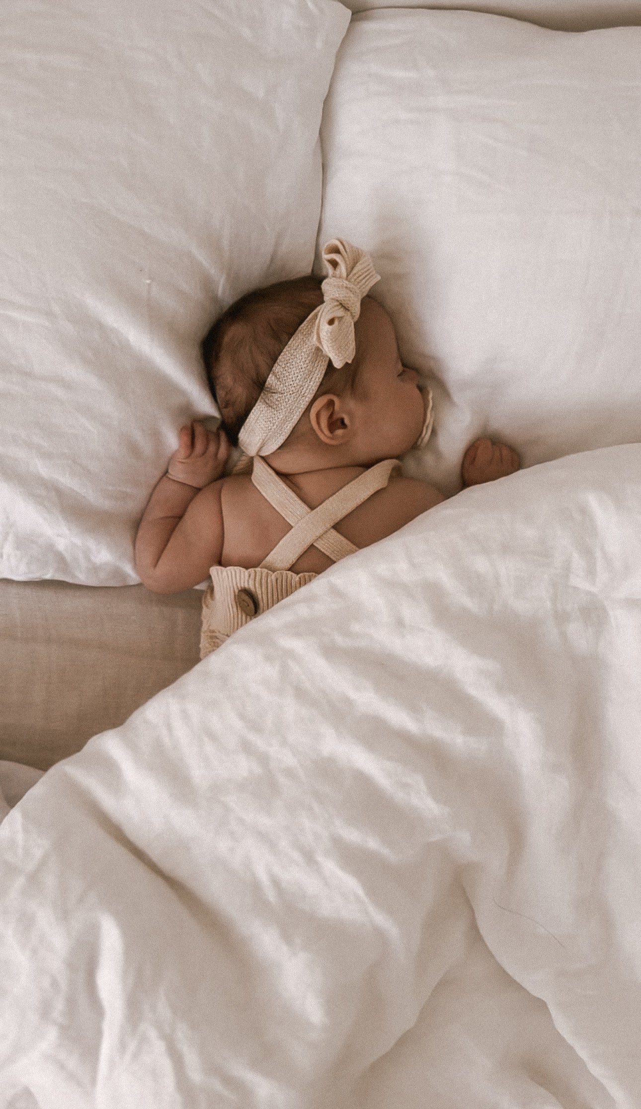 Textured Knit Topknot - Oat