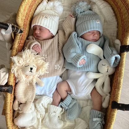 Textured Knit Beanie - Stormy Blue