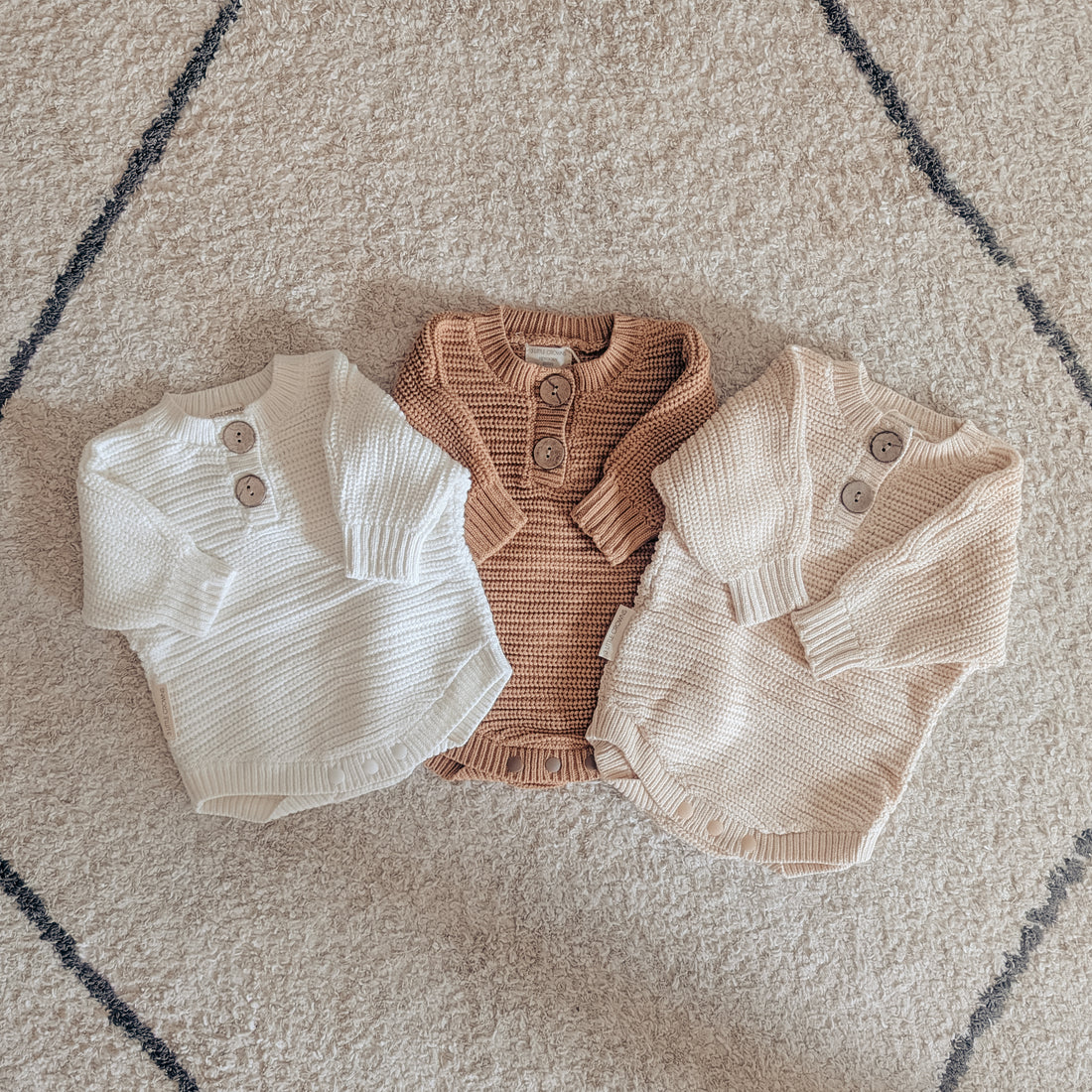 Textured Knit Bodysuit Trio