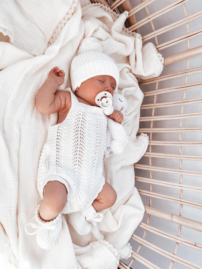 Textured Knit Beanie Ivory